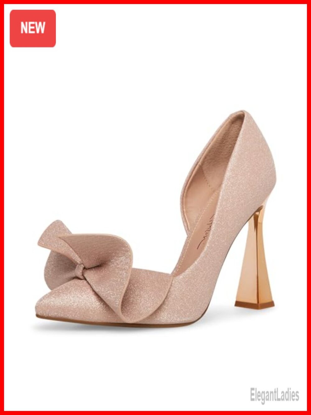 Nobble Bow D'Orsay Pointed Toe Stiletto Heels Wedding Party Pump
